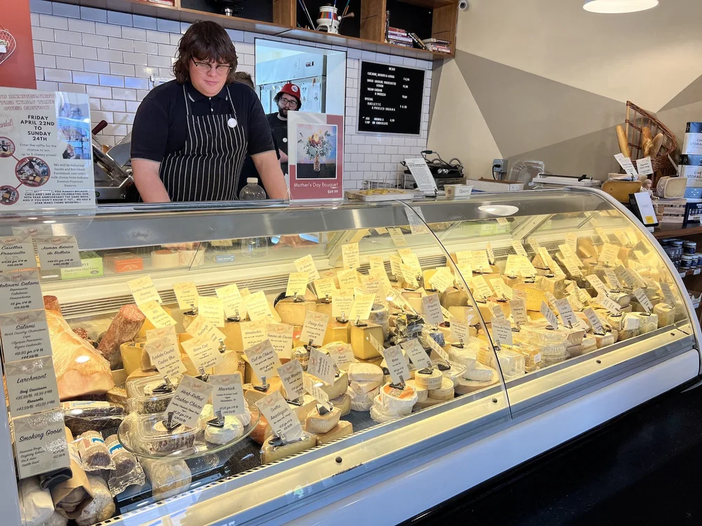 Aerin Ercolea at cheese case